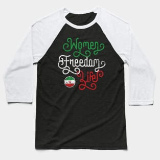 Women Life Freedom Vintage & Grungy Baseball T-Shirt